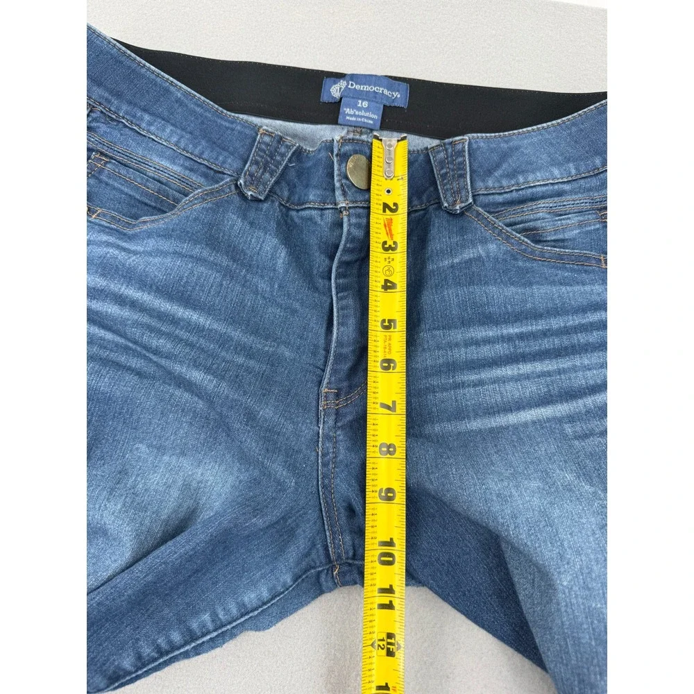 Democracy Ab Solution Skinny Jeans Womens 16 (36x28) Blue Medium Wash Stretch